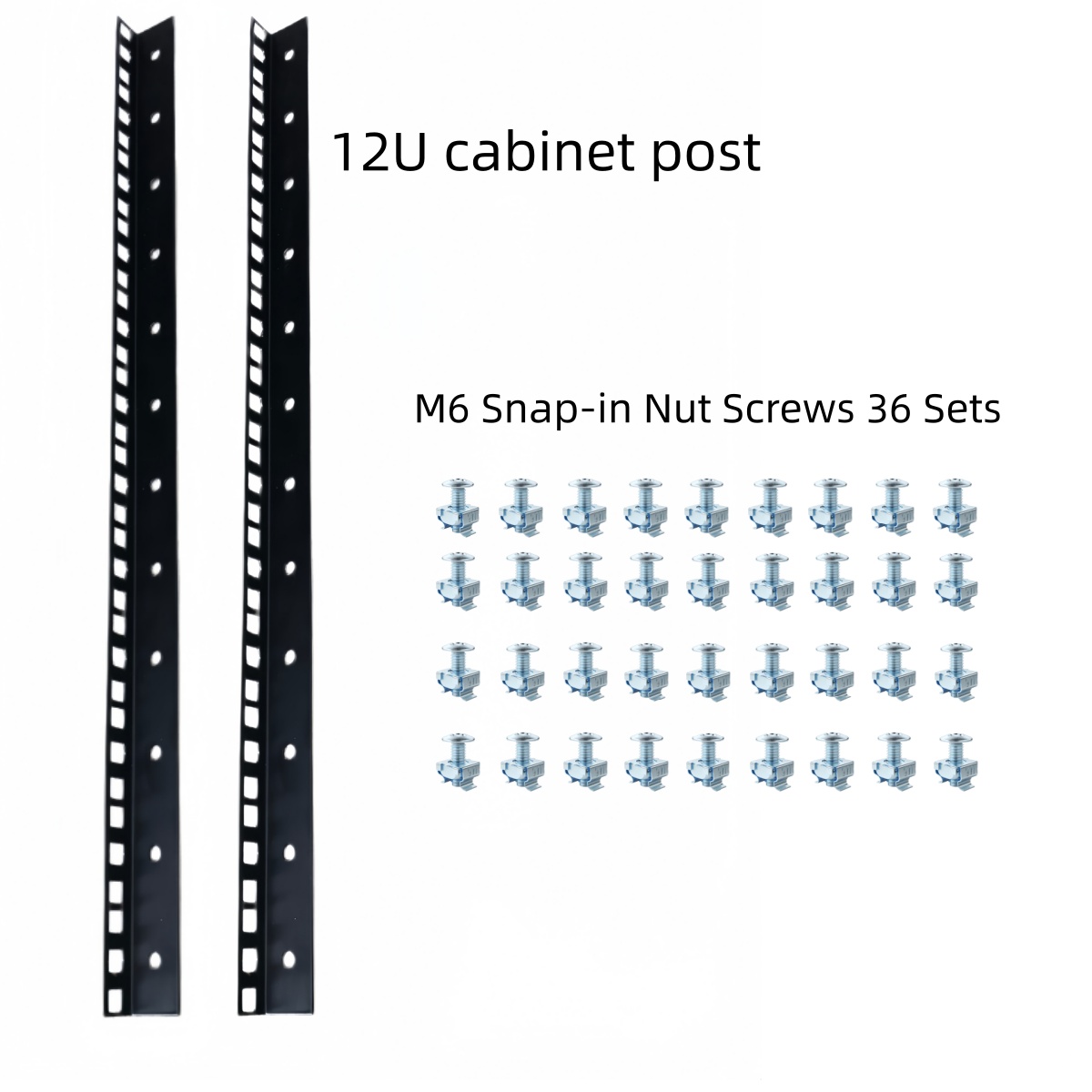 Screw Organizer Kit - 12U Cabinet Column Kit 19inch Standard