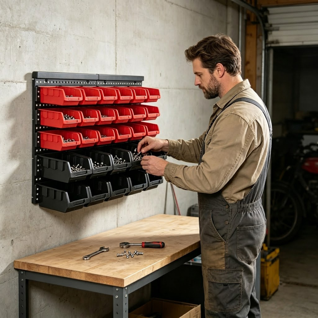 Wall Mounted Storage Bins Orga - đánh giá và giá Screw Organizer Kit