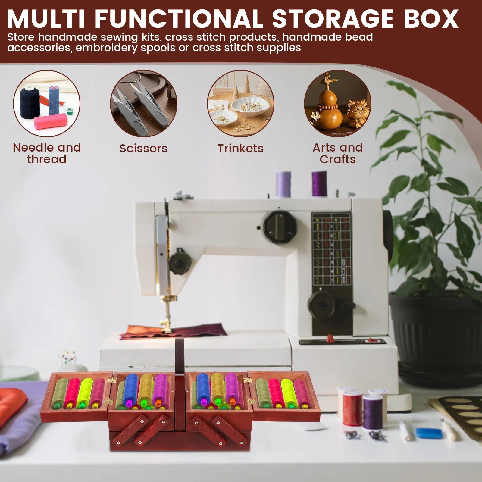 Expandable Sewing Thread Box W - đánh giá và giá Workshop Tools Cabinet