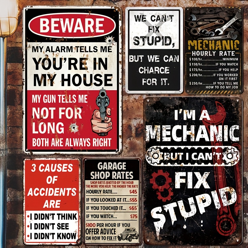 Decorative Sign & Plaque 6pcs  - đánh giá và giá Workshop Tools Logo