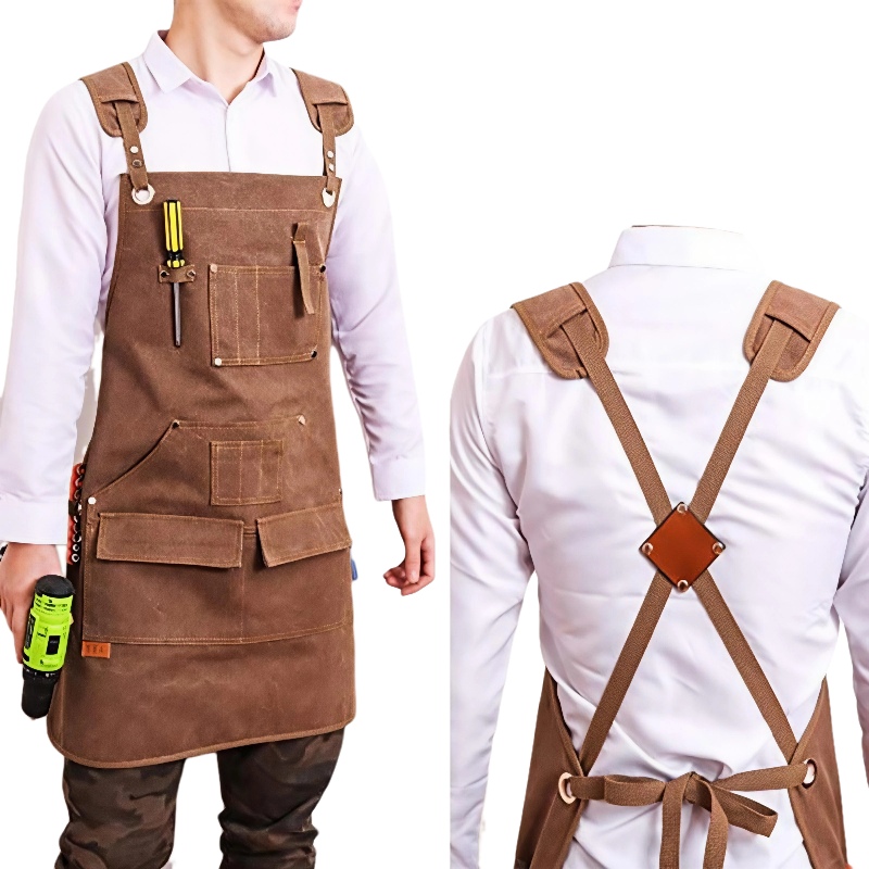 Heavy Duty Canvas Apron Custom - đánh giá và giá Workshop Tools Logo